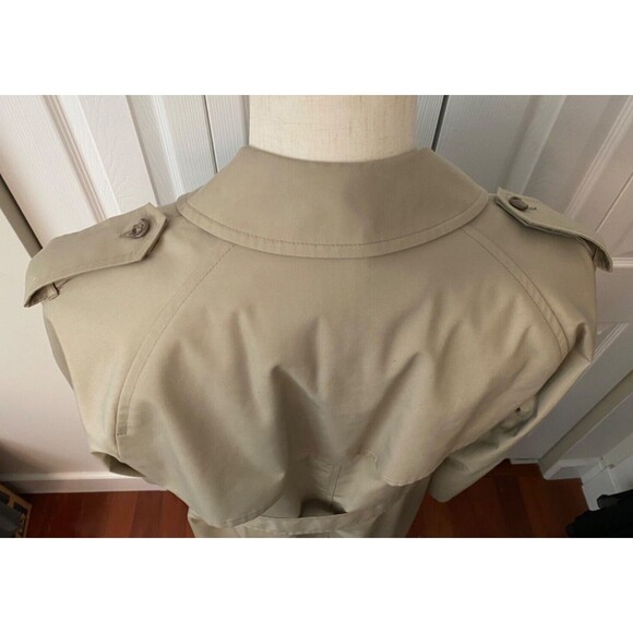 Vintage LONDON FOG Men’s 40 Reg - Double Breasted Trench Coat Belted Liner Beige - Picture 7 of 16